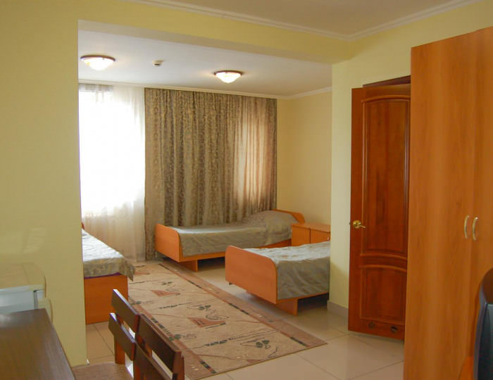 Номер стандарт с 2 односпальными и 1 двуспальной кроватью - Мини-отель «Гарант» Белокуриха