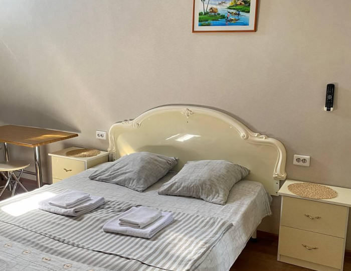 Комната стандарт с 1 двуспальной кроватью (мансарда) - Гостевой дом «Кристина и Карина» Барнаул