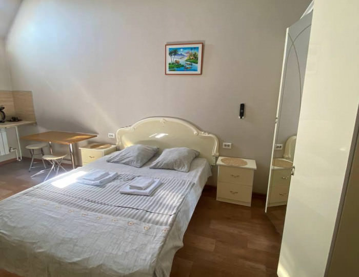 Комната стандарт с 1 двуспальной кроватью (мансарда) - Гостевой дом «Кристина и Карина» Барнаул