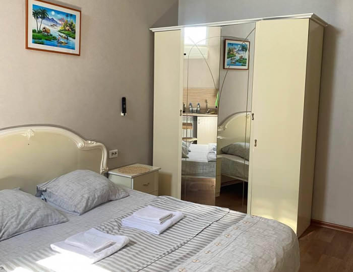 Комната стандарт с 1 двуспальной кроватью (мансарда) - Гостевой дом «Кристина и Карина» Барнаул