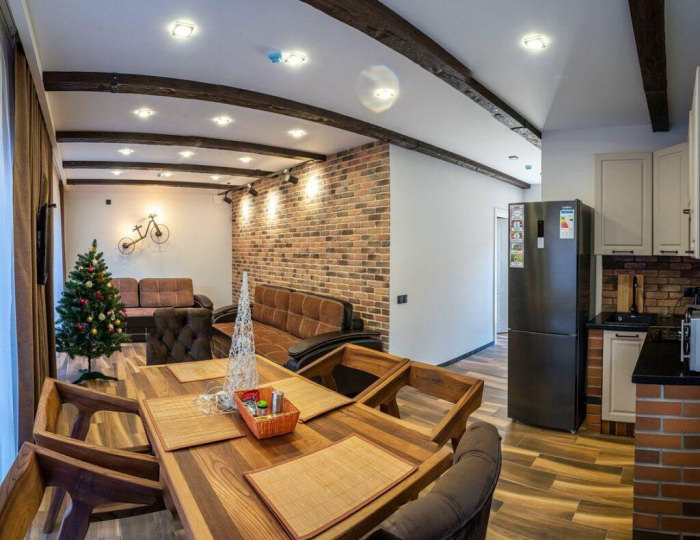 Коттедж премиум с 1 двуспальной кроватью - Коттедж «Шале-Леона» Архыз