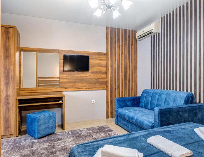 3-местный номер стандарт с 1 двуспальной кроватью и диваном - Гостевой дом «Яна» Геленджик