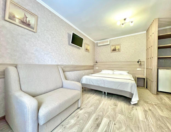 3-местный номер стандарт с 1 двуспальной кроватью и креслом - Гостевой дом «Яна» Геленджик