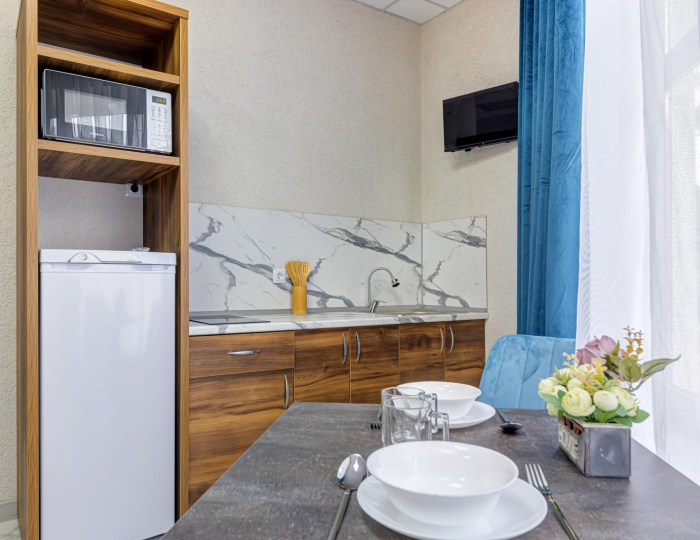 3-местные апартаменты студия с кухней - Гостевой дом «Яна» Геленджик