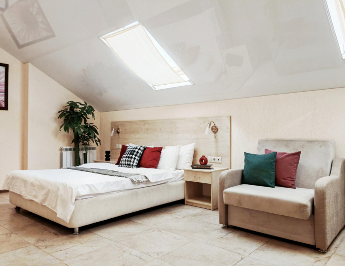 2-комнатная комната люкс (мансарда) - Гостевой дом «МихаилЖдетВГости» Геленджик