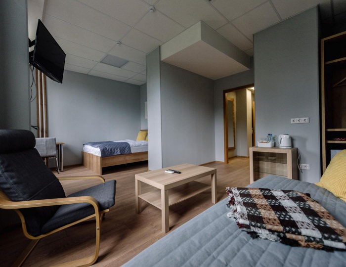 2-комнатный номер делюкс с 1 двуспальной кроватью (с завтраком) - Отель «Стандарт» Смоленск