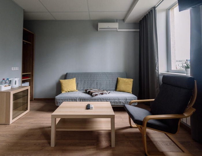 2-комнатный номер делюкс с 1 двуспальной кроватью (с завтраком) - Отель «Стандарт» Смоленск