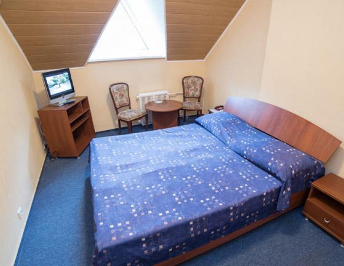 2-комнатный номер стандарт с 1 двуспальной кроватью (с завтраком, мансарда) - Отель «Улыбка» Старый Оскол