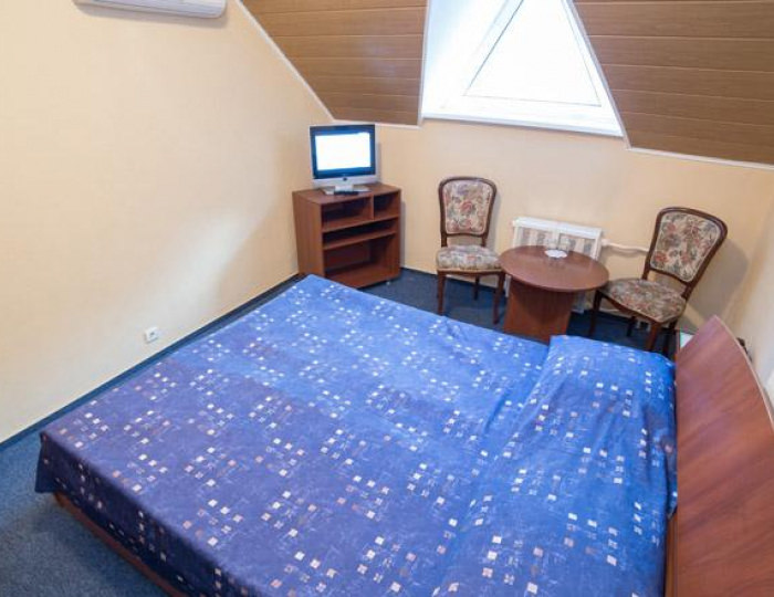 2-комнатный номер стандарт с 1 двуспальной кроватью (с завтраком, мансарда) - Отель «Улыбка» Старый Оскол