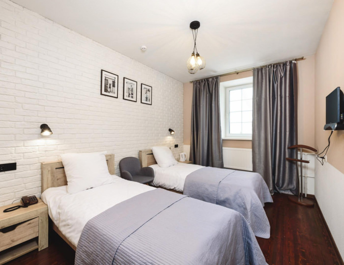 Комната эконом с 2 односпальными кроватями - Гостевой дом «Золотой Павлин» Серпухов