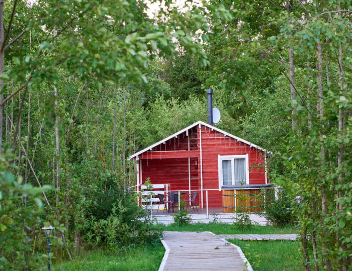 ДОМ РОМАНТИКА С КУПЕЛЬЮ НА ДРОВАХ - Глэмпинг «Просто Эко» Поджигородово