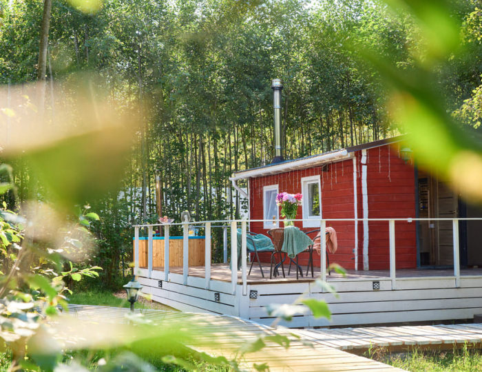 Дом Охотника с купелью на дровах - Глэмпинг «Просто Эко» Поджигородово