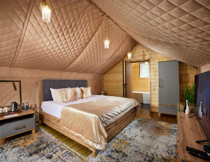 ДОМ СУЛТАНА С КУПЕЛЬЮ НА ДРОВАХ - Глэмпинг «Просто Эко» Поджигородово