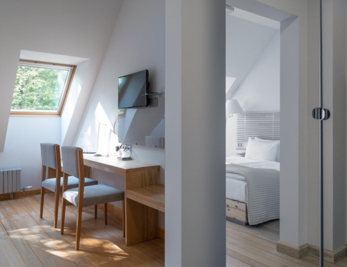 Номер стандарт комфорт с 1 двуспальной кроватью (мансарда) - Гостиница Chekhov APi / Чехов ЭйПиАй