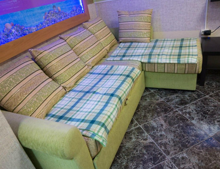 Номер эконом семейный (без окна) с двуспальной кроватью, диваном и двухъярусной кроватью (общие удобства) - Мини-отель «Коста Рика» Щелково