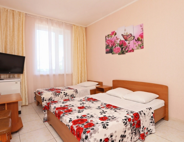 Улучшенный 3-местный 1-комнатный - Отель «Экватор» Береговое